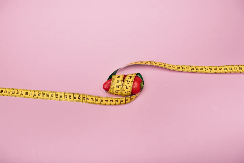 tape measure wrapped in fruit