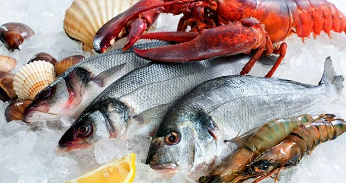 fresh seafoods from market fish