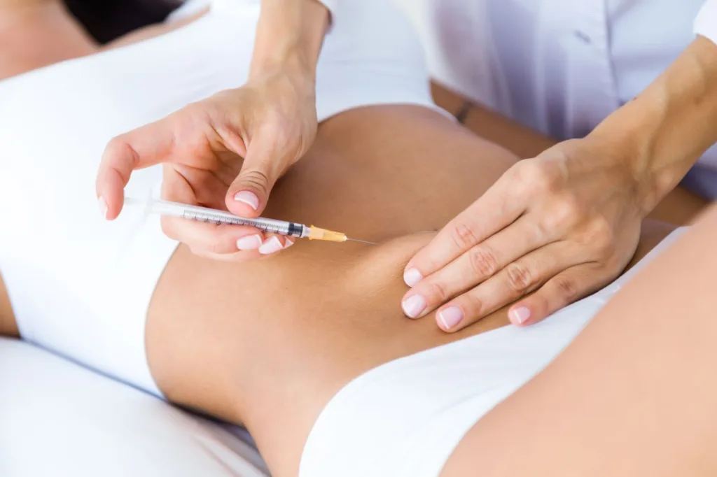 woman undergoing medical prescription weight loss injections
