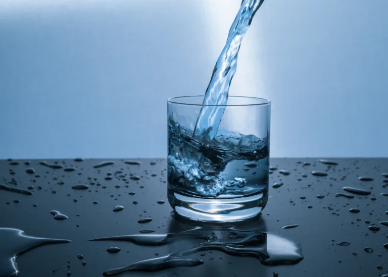 good temperature water in a glass drinking more water for hydration weight loss