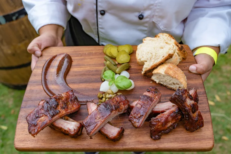 chef presenting healthy diet meat rich in lean protein