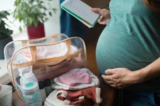 mother preparing baby's needs before childbirth