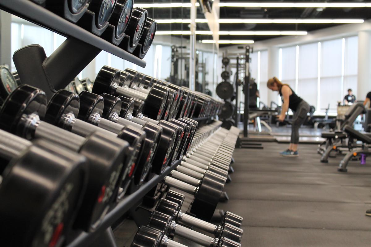 A group of women exercising in a gym