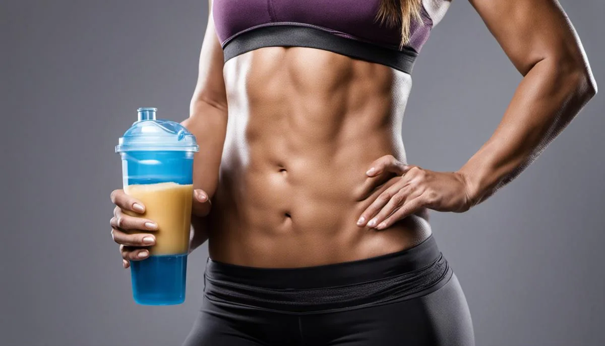 ripped abdomen female obesity weight loss-protein