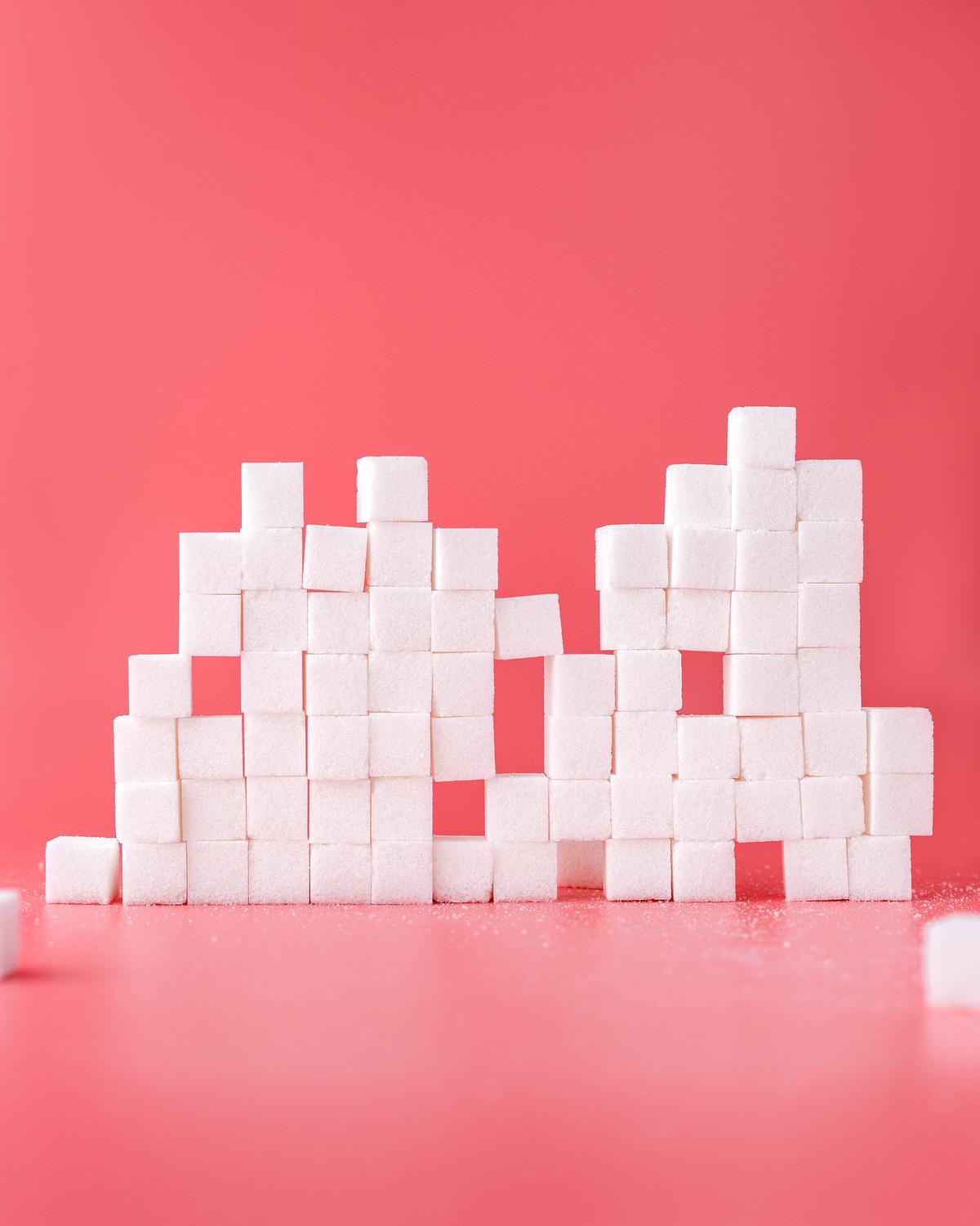 Illustration depicting the connection between sugar and weight gain in children