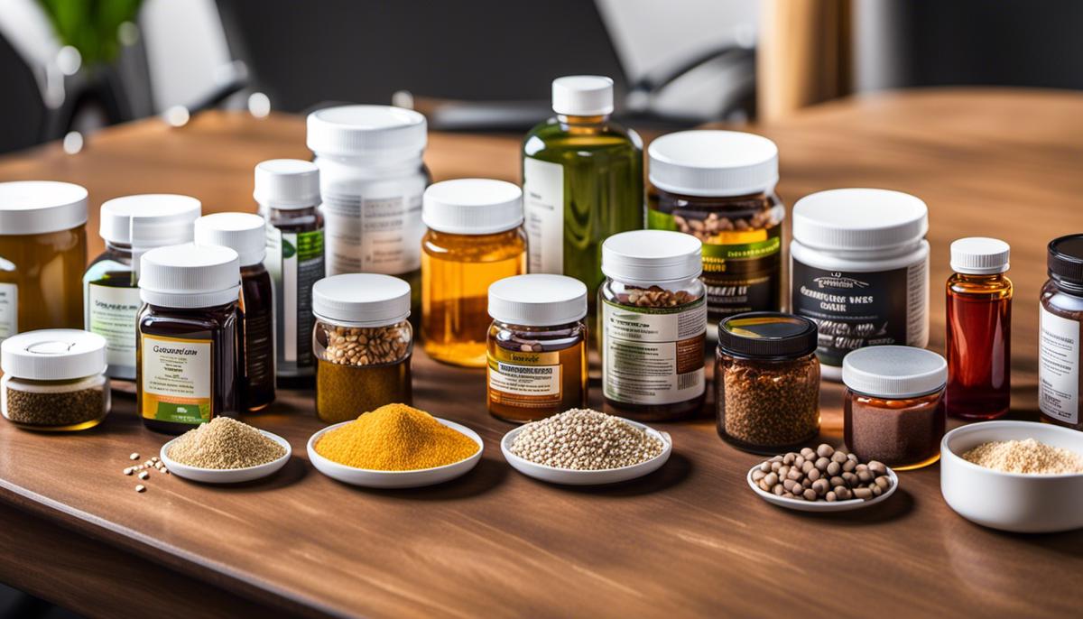 Image of various weight loss supplements on a table